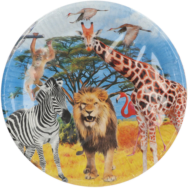 Platos de colores Jungla 23cm 8uds.