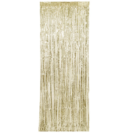 Cortina de puerta Lámina metálica dorada 2,4 m