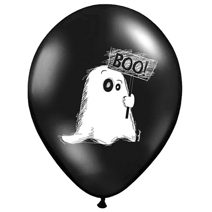 Globos de Halloween ¡Boo! 30cm 6pcs