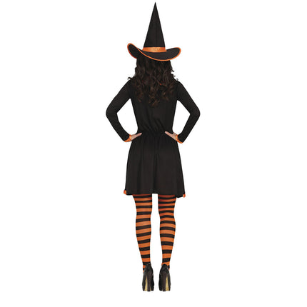 Disfraz de Bruja de Halloween Naranja para Mujer