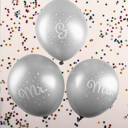 Globos Boda Señor y Señora 30cm
