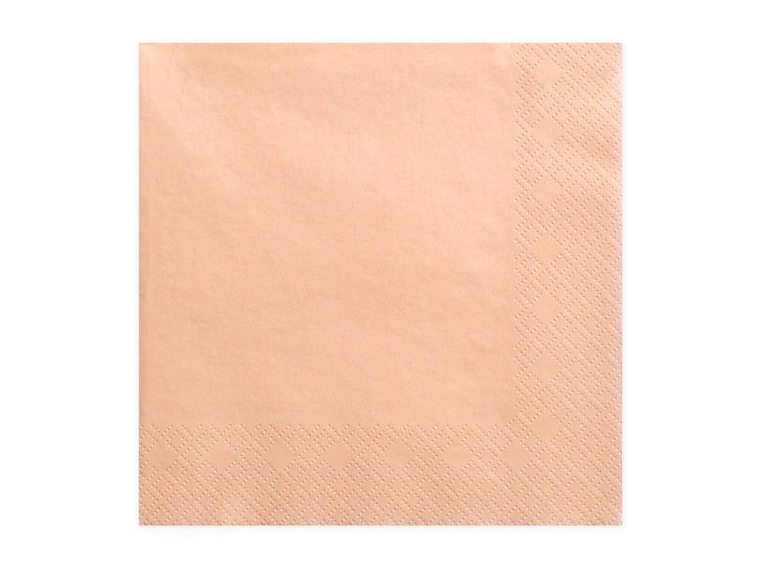 Servilletas Naranja Claro 33cm 20ud