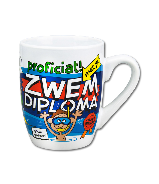 Taza Diploma de Natación 12cm
