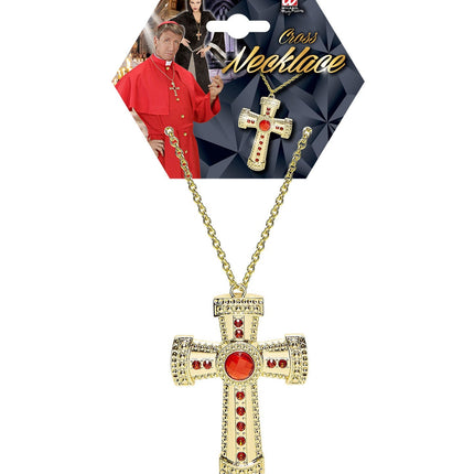 Collar Cruz Con Piedra