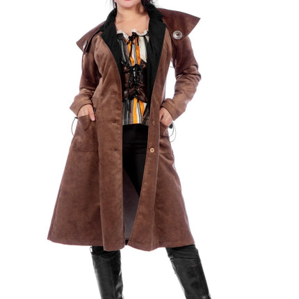 Chaqueta Vaquera Marrón Mujer