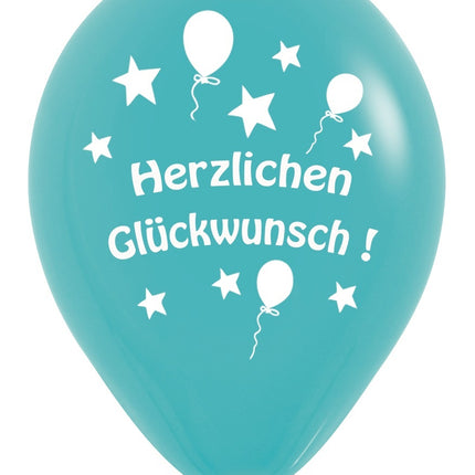 Globos Herzlichen Gluckwunsch Mix 30cm 12pcs