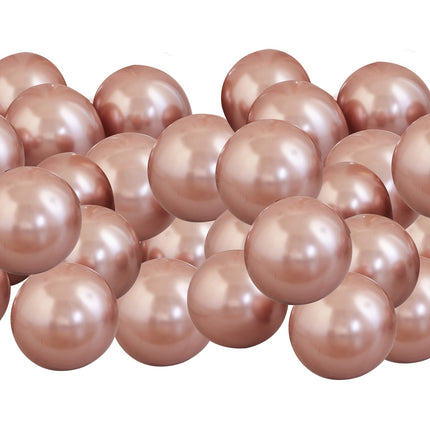 Globos Oro Rosa Cromados 13cm 40pcs