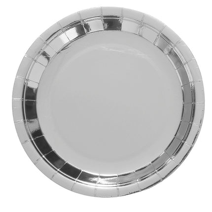 Platos de Plata Redondos 23cm 6ud