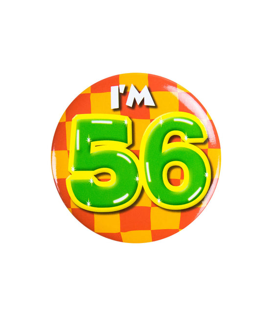 Tengo 56 años Botón 56 5,5cm