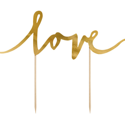 Adorno para tarta Love Gold 17cm
