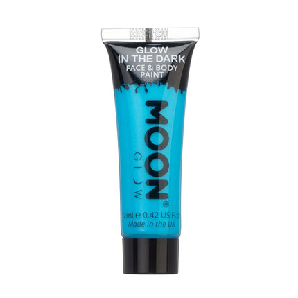 Moon Glow Pintura facial que brilla en la oscuridad Azul 12ml