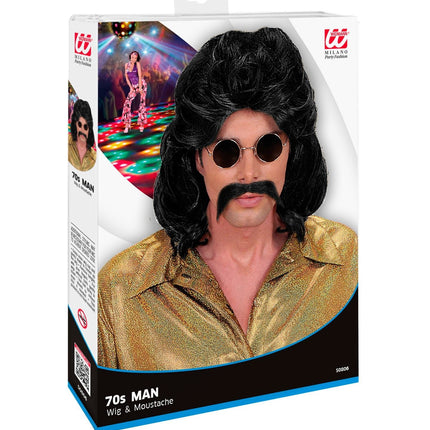 Peluca 70'S Negra