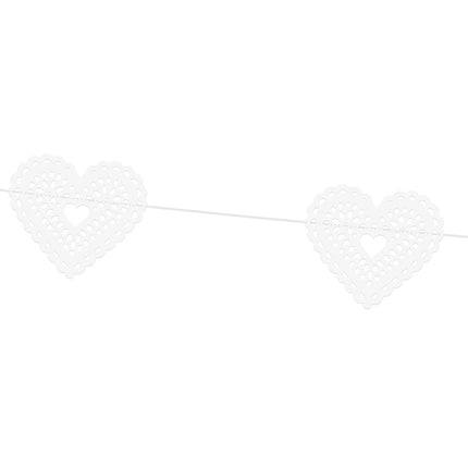 Guirnalda Corazón Blanco 1,8m