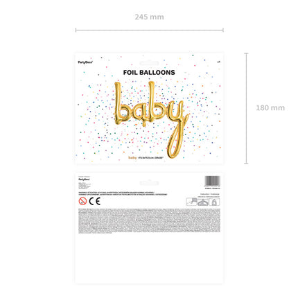 Set Globos Letra Niña Oro Vacío 75,5cm