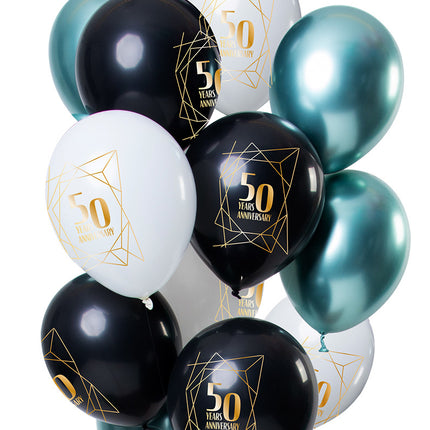 Globos 50 Años Aniversario 30cm 12pcs