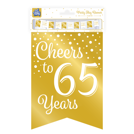 Estandarte 65 Años Oro Blanco 6m