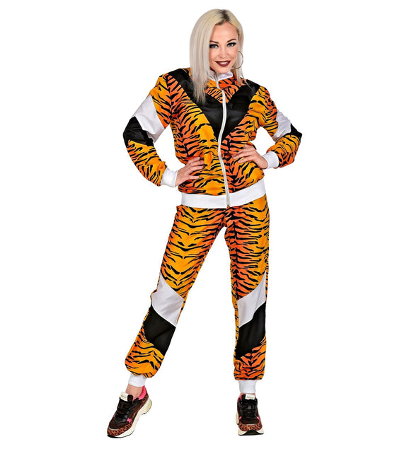 Chándal Neón 80S Estampado Tigre Falso