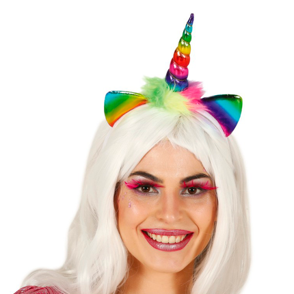 Tiara de unicornio de colores