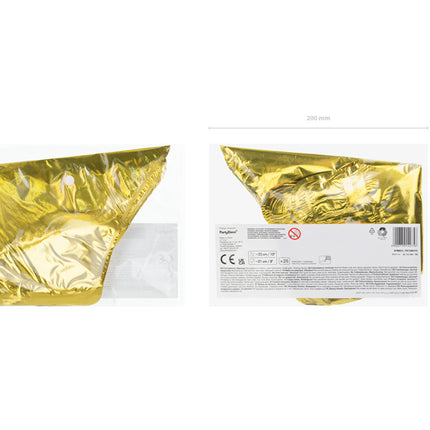 Globo de Helio Estrella Oro Vacío 25cm 25pcs