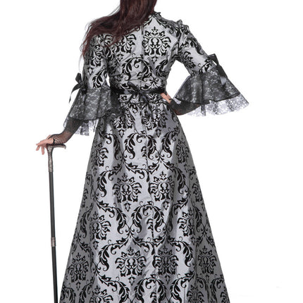 Vestido Marquesa Gris Negro Señoras