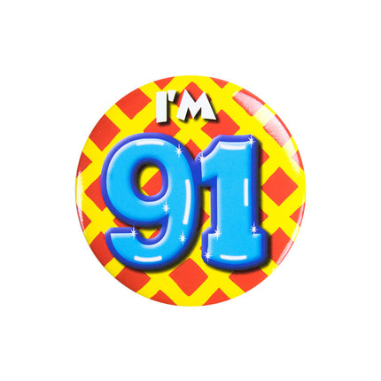 Tengo 91 Botón 91 Años 5,5cm