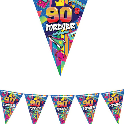 90s Guirnalda de colores 3m