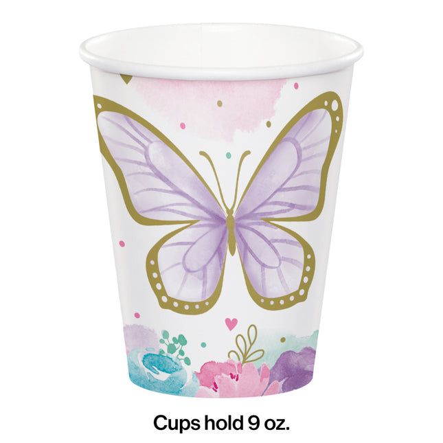 Vasos Mariposa 8uds.