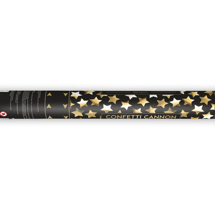 Cañón Confeti Estrellas Oro 40cm