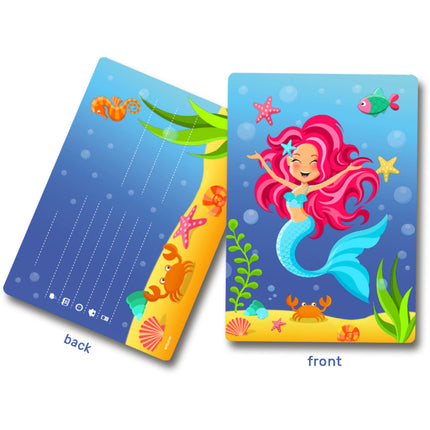 Invitaciones Fiesta Sirena 8pcs