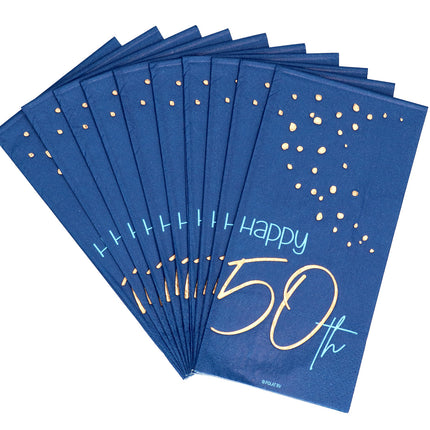 Servilletas 50 Años Azul 33cm 10pcs