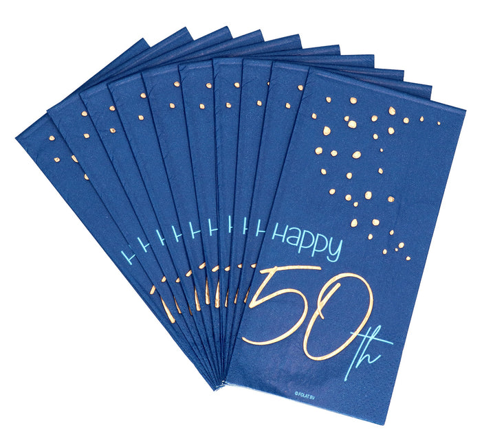Servilletas 50 Años Azul 33cm 10pcs
