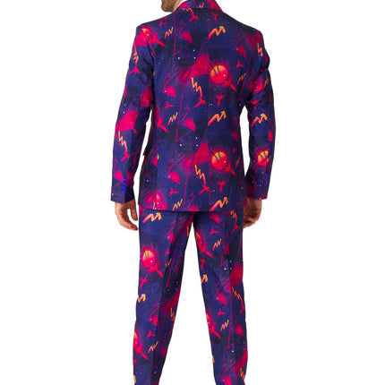 Traje Azul Oscuro Retro Neón Hombre <tc>Suitmeister</tc>