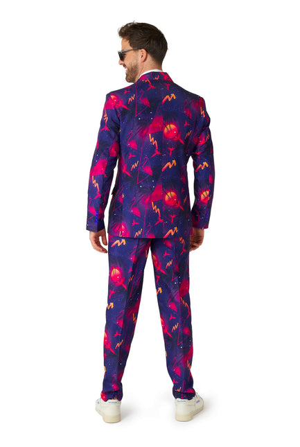 Traje Azul Oscuro Retro Neón Hombre <tc>Suitmeister</tc>