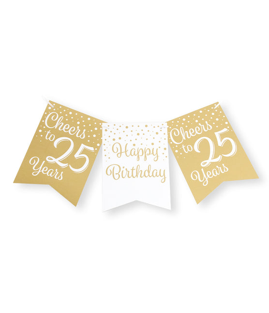Banner 25 Años Oro Blanco 6m