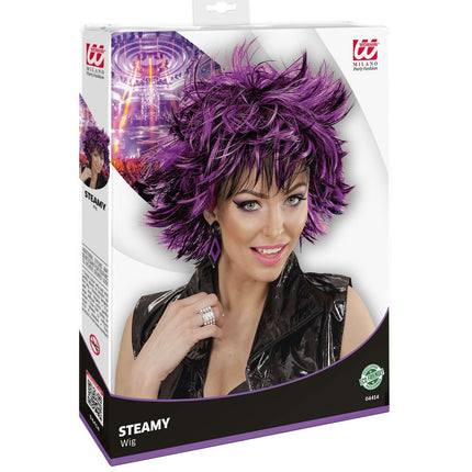 Peluca Negro Morado