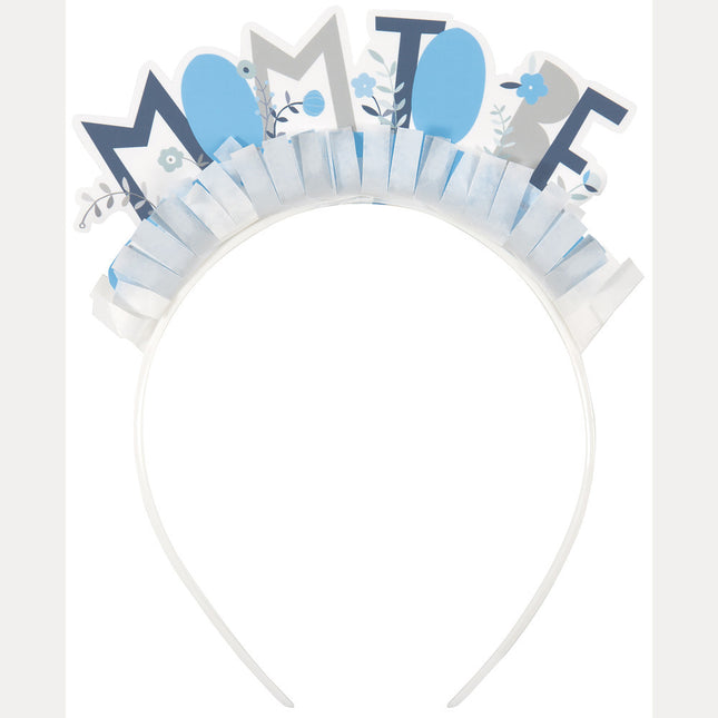 Diadema Mom To Be Azul