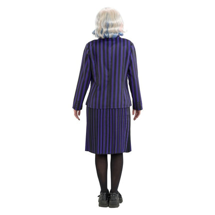 Disfraz Miércoles Uniforme escolar Negro/Morado
