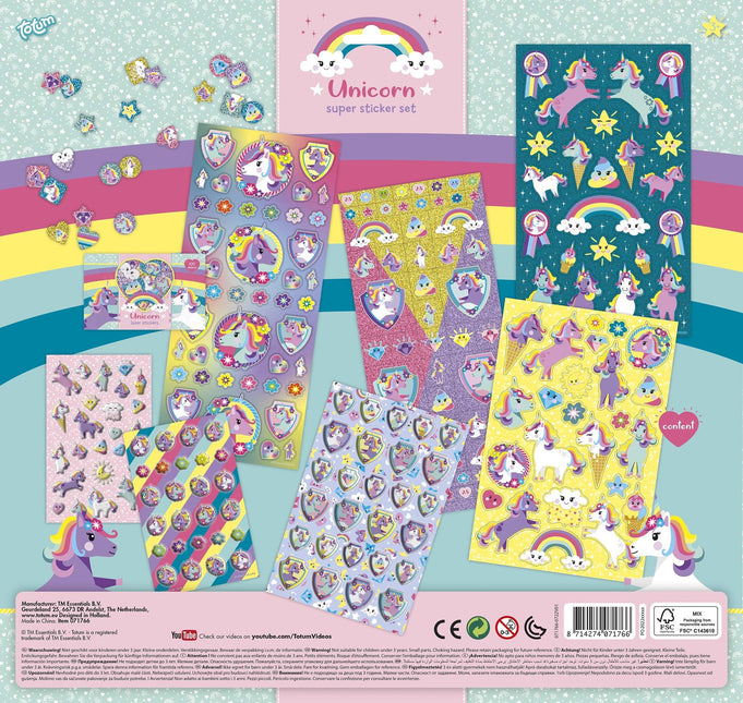 Set Pegatinas Unicornio Grande