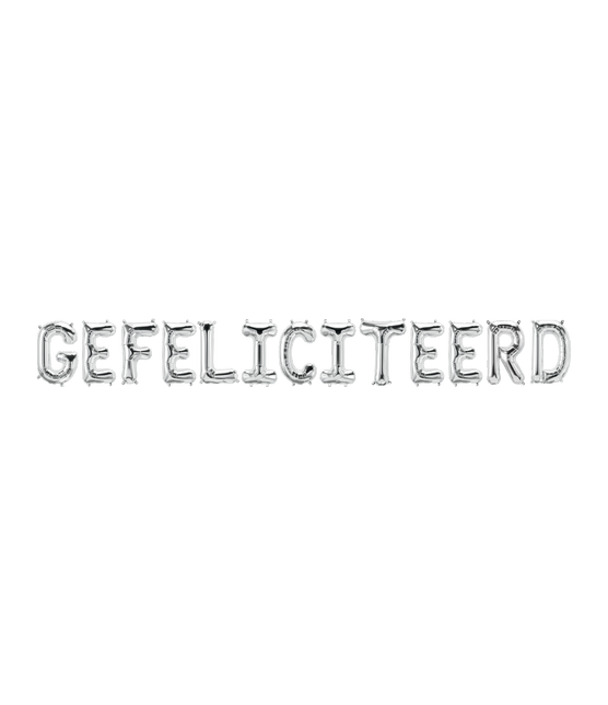 Juego de Globos Plateados Felicitaciones 1.9m