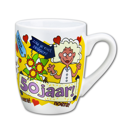 Taza 50 Años Mujer 12cm