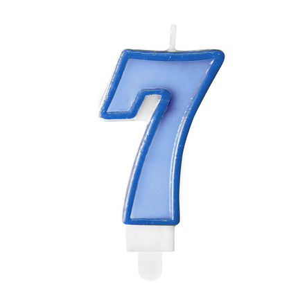 Vela 7 Años Azul 7cm