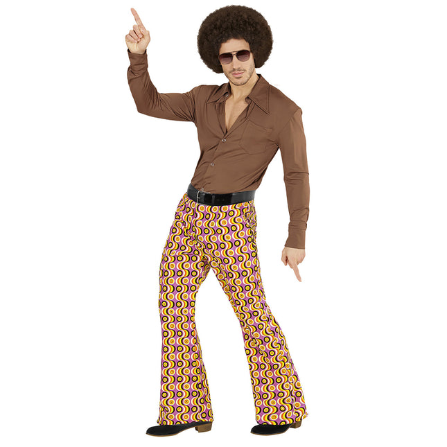 Pantalón Disco 70S Lila Hombre