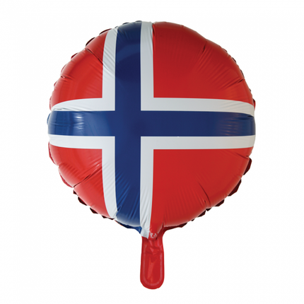 Globo de Helio Bandera Noruega 45cm vacío