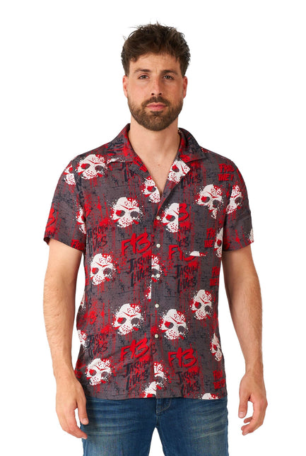 Viernes 13 Camisa Manga Corta Hombre <tc>OppoSuits</tc>