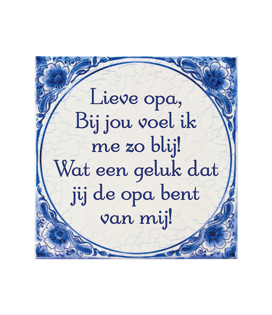 Azulejo Azul de Delft Querido Abuelo 14,5cm