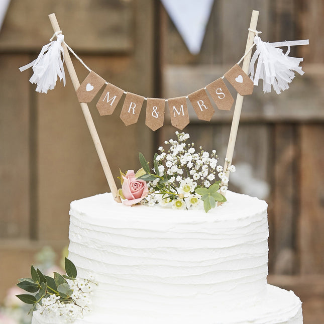Adorno para tarta Mr & Mrs 18cm