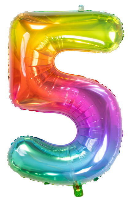 Globo Foil Figura 5 Arco Iris XL 81cm vacío