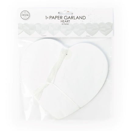 Guirnalda de Corazones Blanca 6m