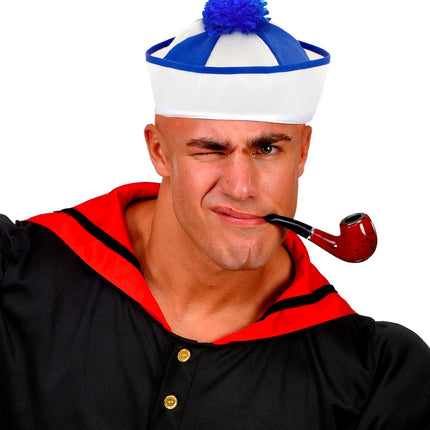 Capitán Sombrero Azul Blanco
