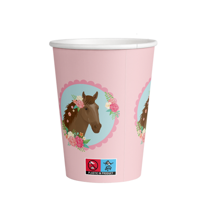 Tazas Caballo 9cm 8ud